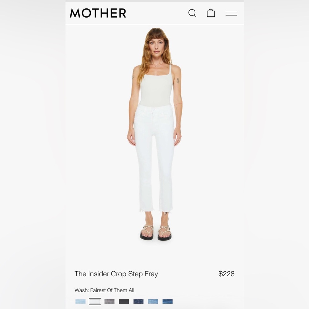 MOTHER Classic White Denim